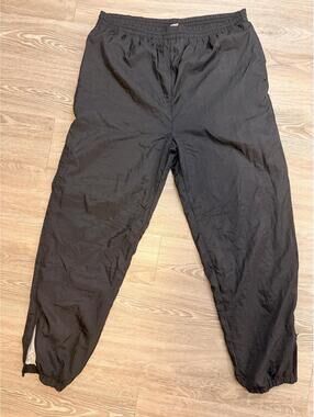 Vintage MacGregor Pants Mens Large Black Nylon Windbreaker Track Zip Ankle 90s